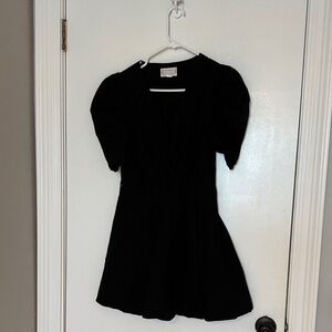 Love Richie- Black Puff Sleeve Dress- size medium